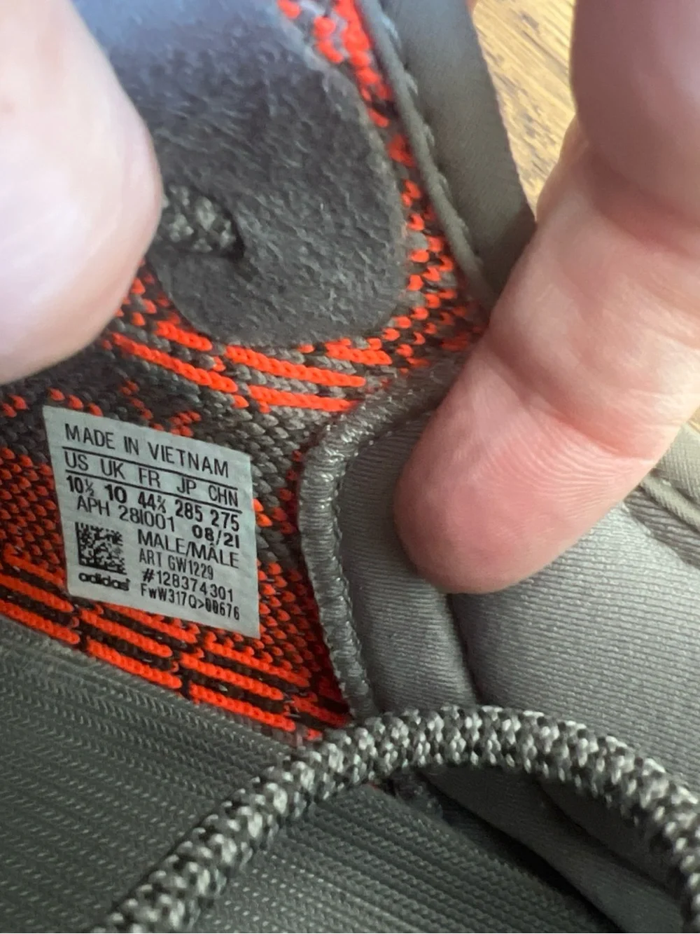 Adidas Yeezy Boost 350 V2 Gray with Orange Stripe